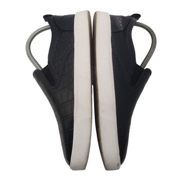 Sam Edelman Edna Animal Print Croc Black Sneakers Womens Size 7 - Picture 2 of 9